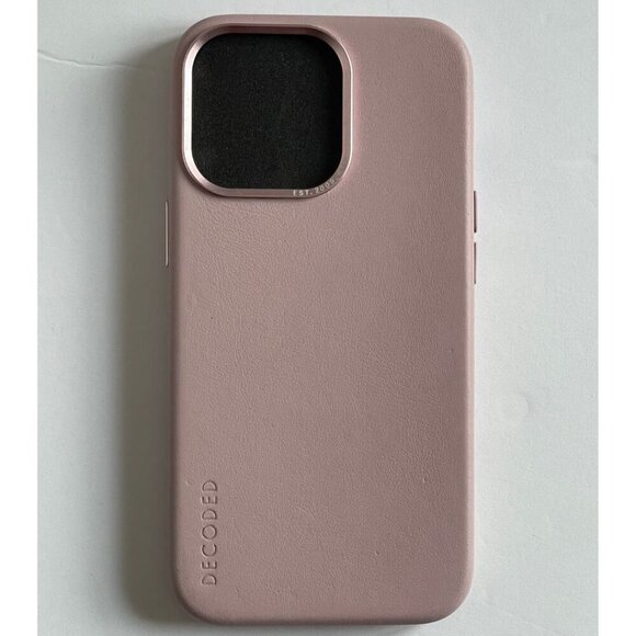 Decoded iPhone 13 Pro Pink Leather MagSafe ECCO Bumper Case - Picture 3 of 8
